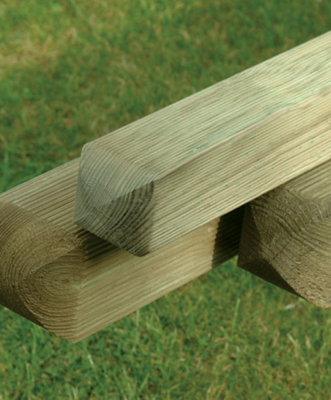 Planed & Ribbed Pine Posts