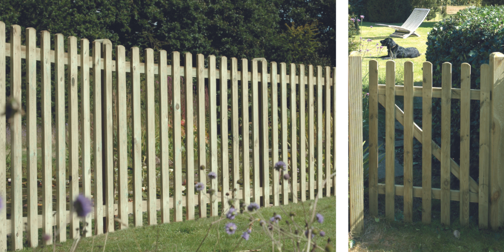 Round Top Picket Fence Panel and Garden Gate - FSF Fencing Supplies Shop