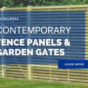 Contemporary fence panels and garden gates