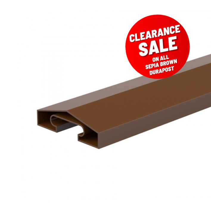 clearance durapost capping rail sepia brown