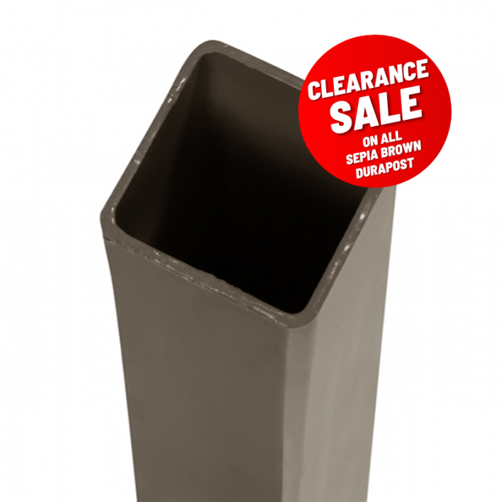 clearance durapost corner gate post sepia brown