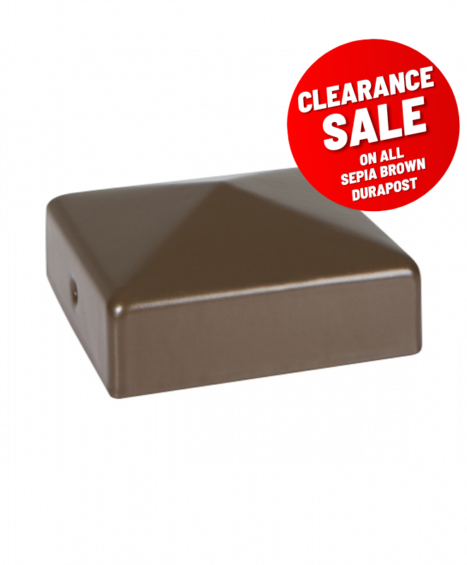 DuraPost® Post Cap with Bracket Sepia Brown – Clearance Sale