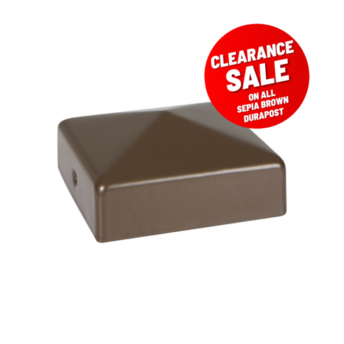 clearance durapost post cap sepia brown