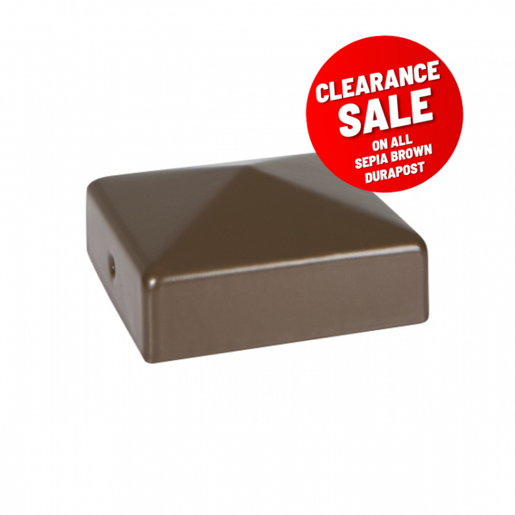 DuraPost® Post Cap with Bracket Sepia Brown – Clearance Sale
