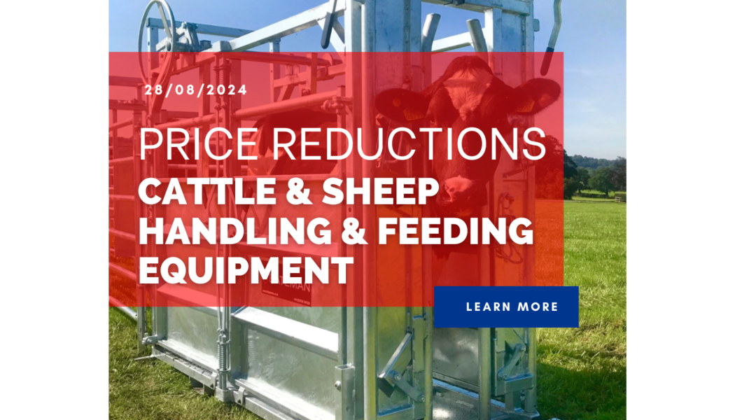 Price reductions on cattle & sheep handling & feeding equipment