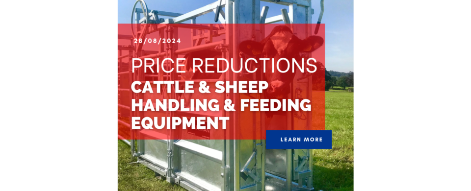 Price reductions on cattle & sheep handling & feeding equipment